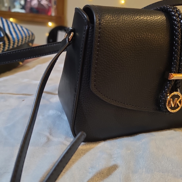 Michael Kors Black Leather Crossbody Bag - Picture 2 of 6